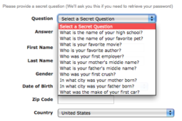 Secret question