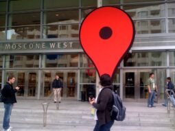 Giant Map Pin at Google I/O
