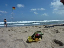 Surfing Legian, Bali 080310