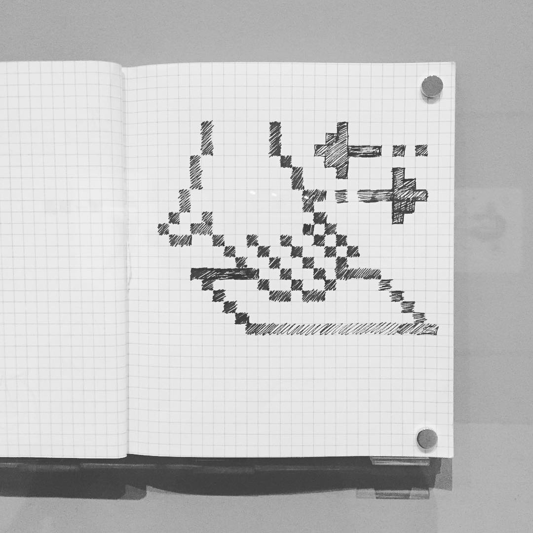 early apple icon from her sketchbook