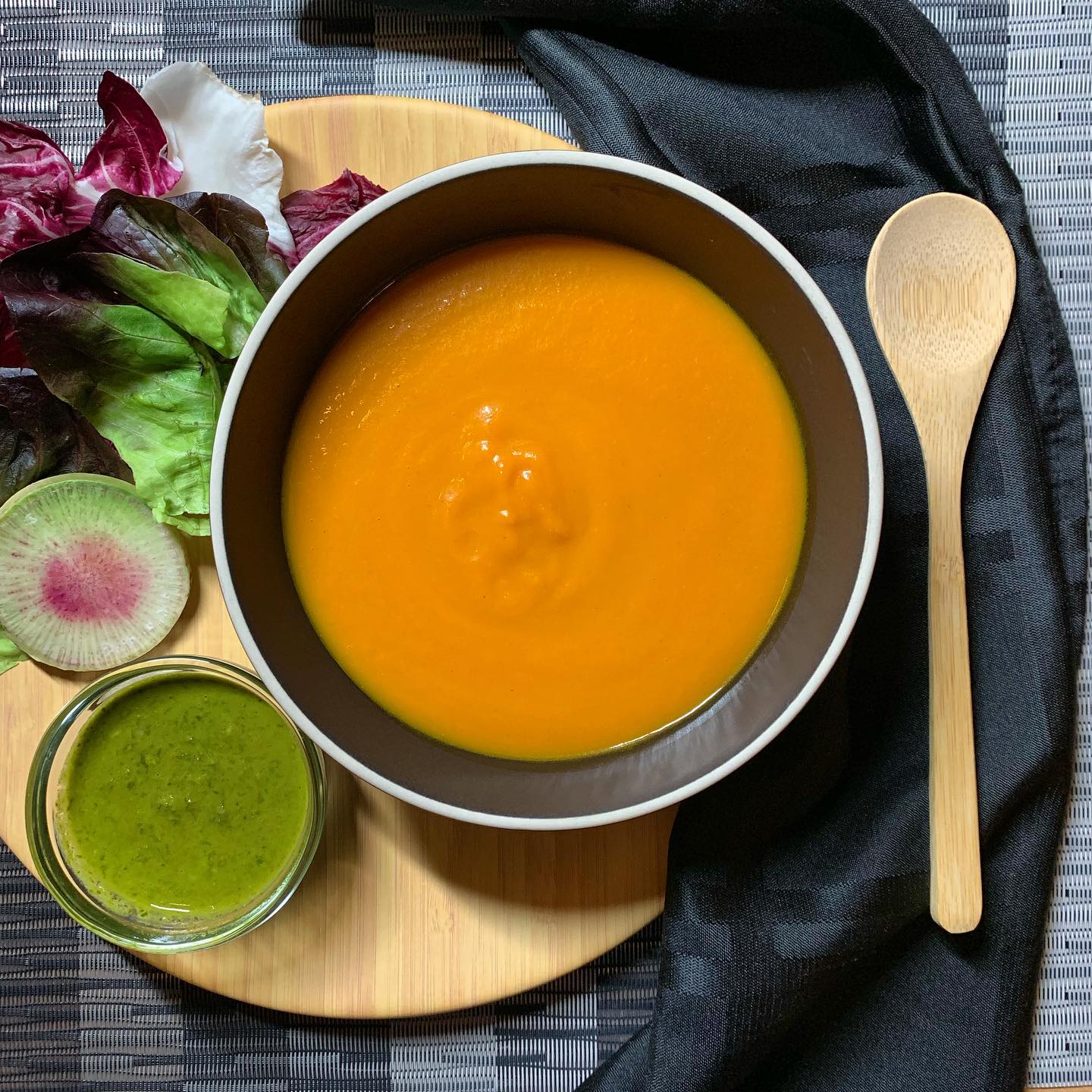 Moroccan carrot soup with chermoula by @maxkiesler