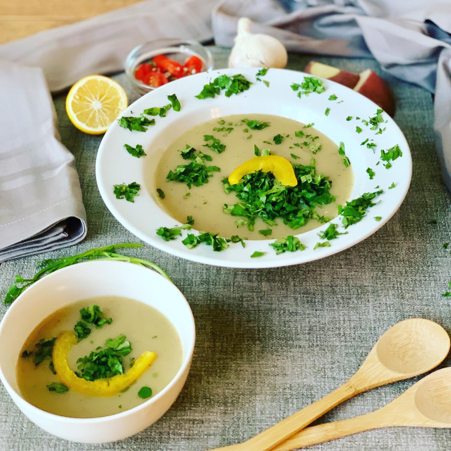 Portuguese potato and cilantro soup by @maxkiesler